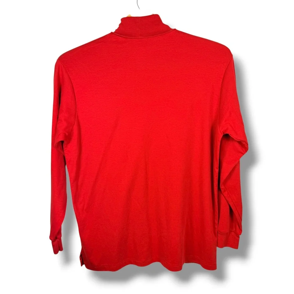 Vintage Polo Ralph Lauren Turtleneck Men XXL Red USA Made Cotton Pony Preppy